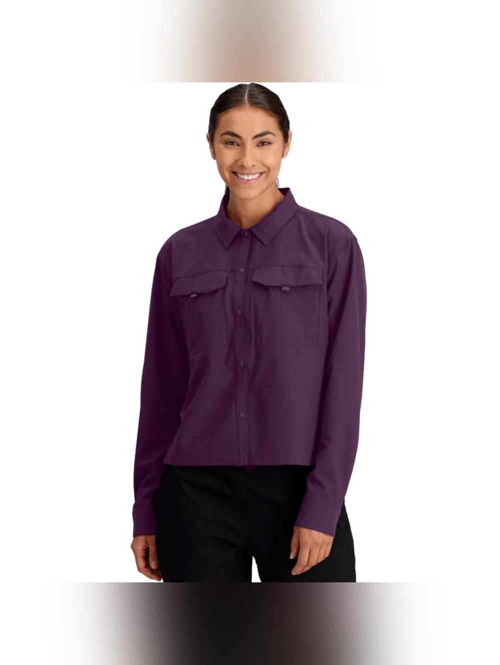 The North Face Women's First Trail UPF Long-Sleeve Shirt Purple-Size Large